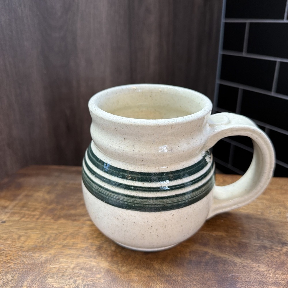 16 Oz Handmade Vintage Pottery Mug 90s Fall Rustic Theme, Signed '97